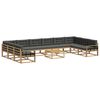 vidaXL Set di divani da esterno 11 pz Bianco e Antracite