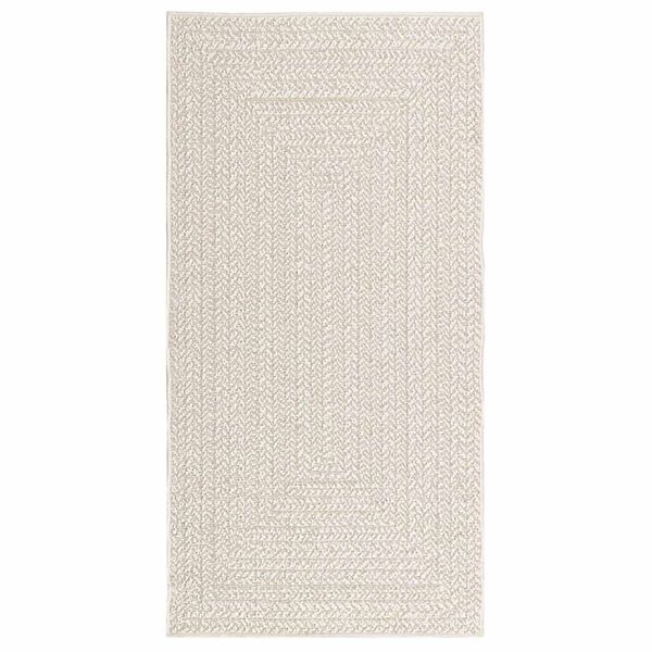 vidaXL Tappeto ZIZUR Crema 80x150 cm Aspetto Iuta Interni ed Esterni