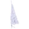 vidaXL Albero di Natale Artificiale Metà con Supporto Bianco 150cm PVC