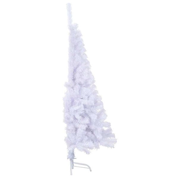 vidaXL Albero di Natale Artificiale Metà con Supporto Bianco 150cm PVC