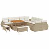 vidaXL Set Divano da Giardino con cuscino 13 pcs beige e panna