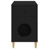 vidaXL Casa per Gatti Nero 72 x 42.5 x 70 cm Legno multistrato