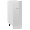 vidaXL Armadio Inferiore Cassetto “Lyon” Bianco Lucido 30x46x81,5