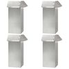 vidaXL Recinto per lumache 4 pz 13,5 x 13,5 x 25 cm Acciaio Inox