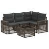 vidaXL Set Divano da Giardino 5 pcs Grigio e Grigio Scuro polyrattan