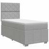 vidaXL Letto box spring con materasso Grigio Chiaro 100 x 200 cm
