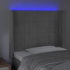 vidaXL Testiera a LED Grigio Chiaro 103x16x118/128 cm in Velluto