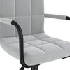 vidaXL Sedia da Pranzo Girevole Grigio Chiaro in Velluto
