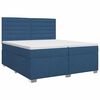 vidaXL Letto box spring con materasso Blu 200 x 200 cm Tessuto