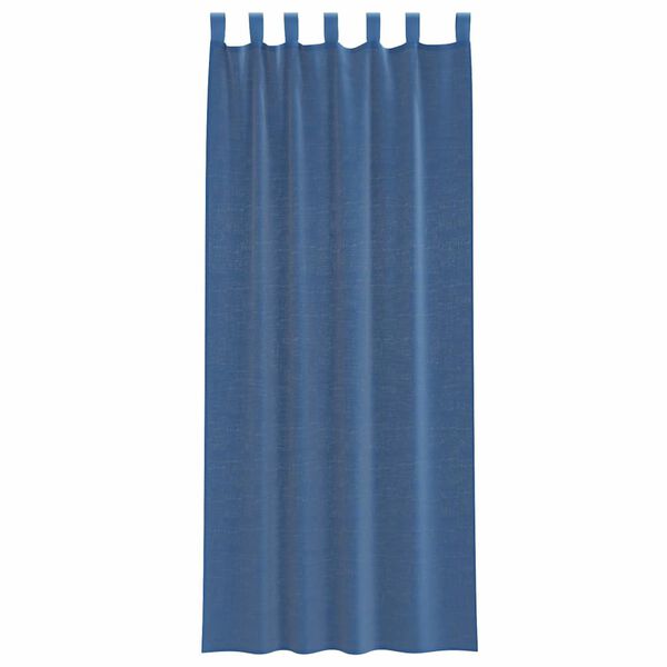 vidaXL Tende in Voile con Passanti 2 pz Blu Reale 140x260 cm