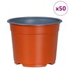 vidaXL Vaso per Fiori 50 pcs Terracotta &Oslash; 15 x 12.5 cm Plastica