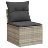 vidaXL Set Divano da Giardino 5 pcs Grigio chiaro polyrattan