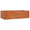 vidaXL Letto Rialzato da Giardino Ruggine 160x80x45 cm Acciaio Corten
