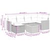 vidaXL Set Divani da Giardino 7 pz con Cuscini Beige in Polyrattan