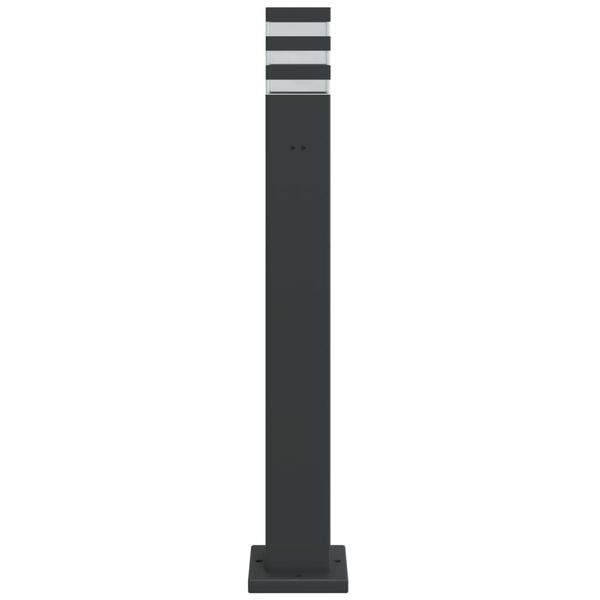 vidaXL Lampade da Terra per Esterni con Presa 3pz Nere 80 cm Alluminio