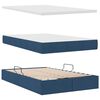 vidaXL Letto con contenitore e LED Blu 120 x 200 cm Poliestere