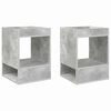 vidaXL Tavolino 2 pcs Grigio cemento 40 x 40 x 56 cm Legno multistrato