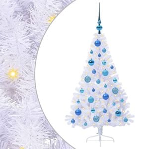 vidaXL Albero di Natale artificiale Bianco 120 cm PVC e Acciaio
