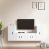 vidaXL Set di Mobili Porta TV 4 pz Bianco in Legno Multistrato