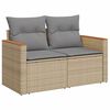 vidaXL Set Divano da Giardino 6 pz con Cuscini Beige in Polyrattan
