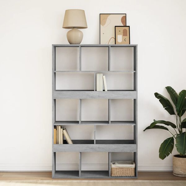 vidaXL Libreria Grigio Cemento 100x33x156,5 cm in Truciolato
