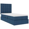 vidaXL Letto con contenitore e materasso Blu 90 x 200 cm Poliestere