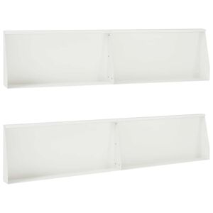 vidaXL Muro di contenimento 4 pz 100 x 12 x 30 cm Acciaio Bianco
