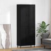 vidaXL Credenza con cassetto 2 pcs Rovere Nero Legno multistrato