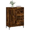 vidaXL Credenza Rovere Fumo 69,5x34x90 cm in Legno Multistrato