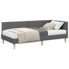 vidaXL Struttura Letto Angolare con Materasso 2 pz Grigio Tessuto