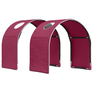 vidaXL Tunnel per letto a soppalco per bambini 2 pz Rosso Poliestere