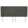 vidaXL Testiera ad Orecchio GrigioScuro 203x23x118/128cm in Velluto