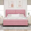vidaXL Letto a molle con materasso Rosa 200 x 180 cm Poliestere