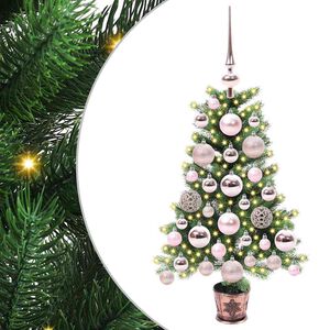 vidaXL Albero di Natale con 150 LED con supporto Verde 65 cm PE
