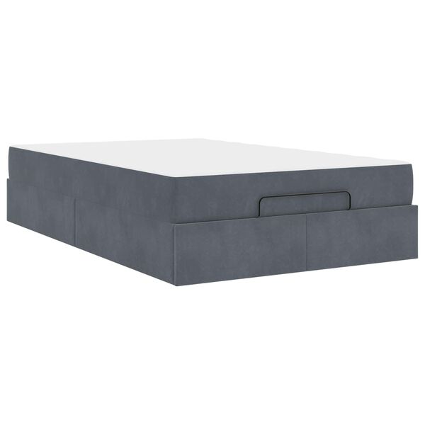 vidaXL Struttura letto con materasso 2 pcs Grigio Sfumato Velluto