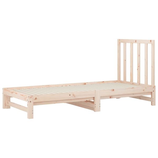 vidaXL Dormeuse Estraibile 2x(90x190) cm Legno Massello di Pino