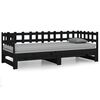 vidaXL Dormeuse Estraibile Nera 2x(90x190) cm Legno Massello di Pino