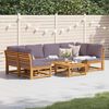 vidaXL Set Salotto da Giardino 7 pz con Cuscini Legno Massello Acacia