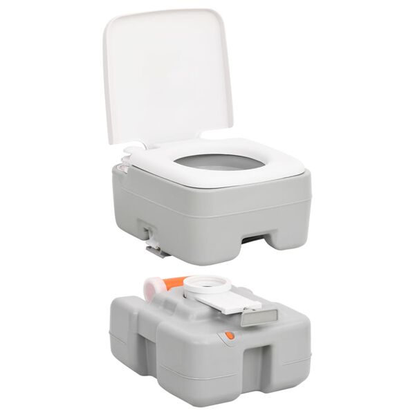 vidaXL Set Toilette da Campeggio Portatile e Tanica d'Acqua