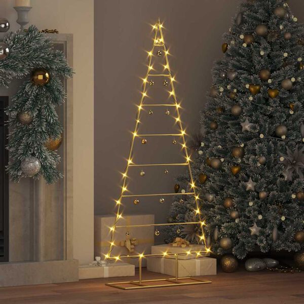 vidaXL Albero di Natale Decorativo in Metallo Nero 125 cm