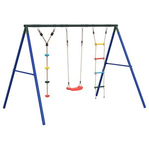 vidaXL Set Gioco da Esterno con Altalena Scala e Altalena a Disco