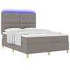 vidaXL Letto a Sorgente LED con materasso Talpa 160 x 200 cm Tessuto