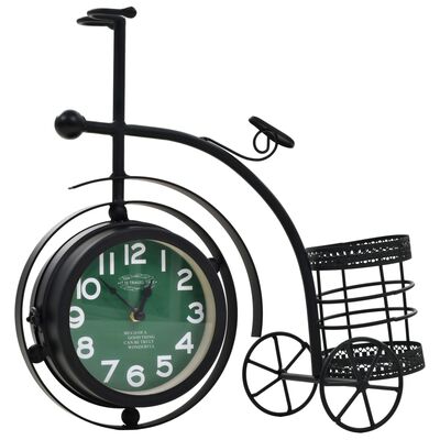 vidaXL Orologio Bifacciale a Parete a Forma di Triciclo Vintage
