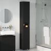 vidaXL Mobile da Bagno Nero 30,5 x 30 x 195 cm Legno multistrato