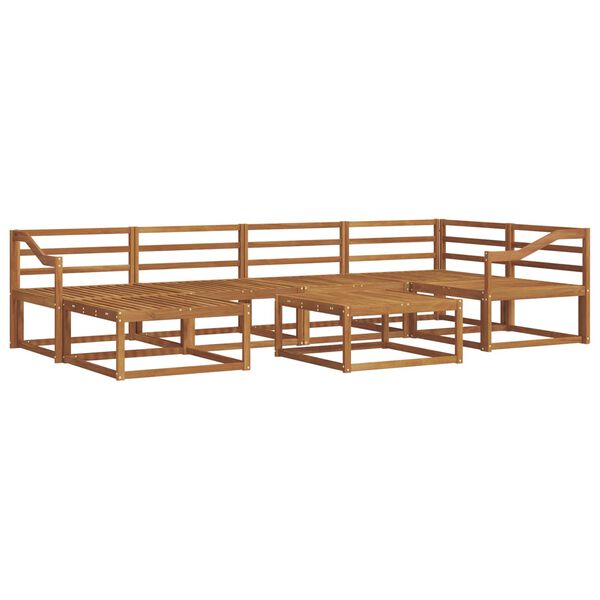 vidaXL Set di divani da esterno 7 pcs Naturale