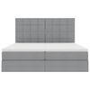 vidaXL Letto con testiera Grigio chiaro 180 x 200 cm Tessuto