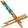 vidaXL Sedie da Giardino Pieghevoli 6pz Verde Tessuto e Legno Massello