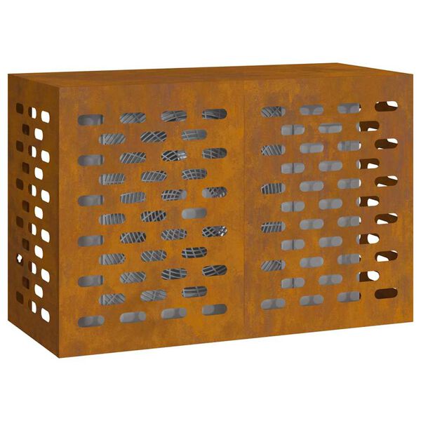 vidaXL Copertura per condizionatore d'aria Ruggine 90 x 40 x 60 cm