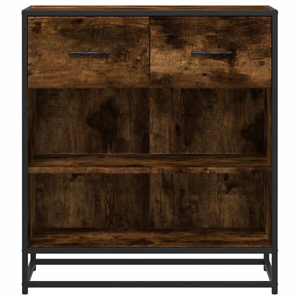 vidaXL Credenza Rovere Fumo 68x35x76 cm in Legno Multistrato