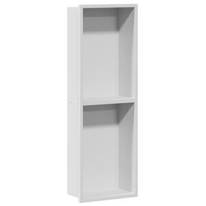 vidaXL Nicchia per doccia Bianco 60 x 20 x 9,5 cm Acciaio Inox
